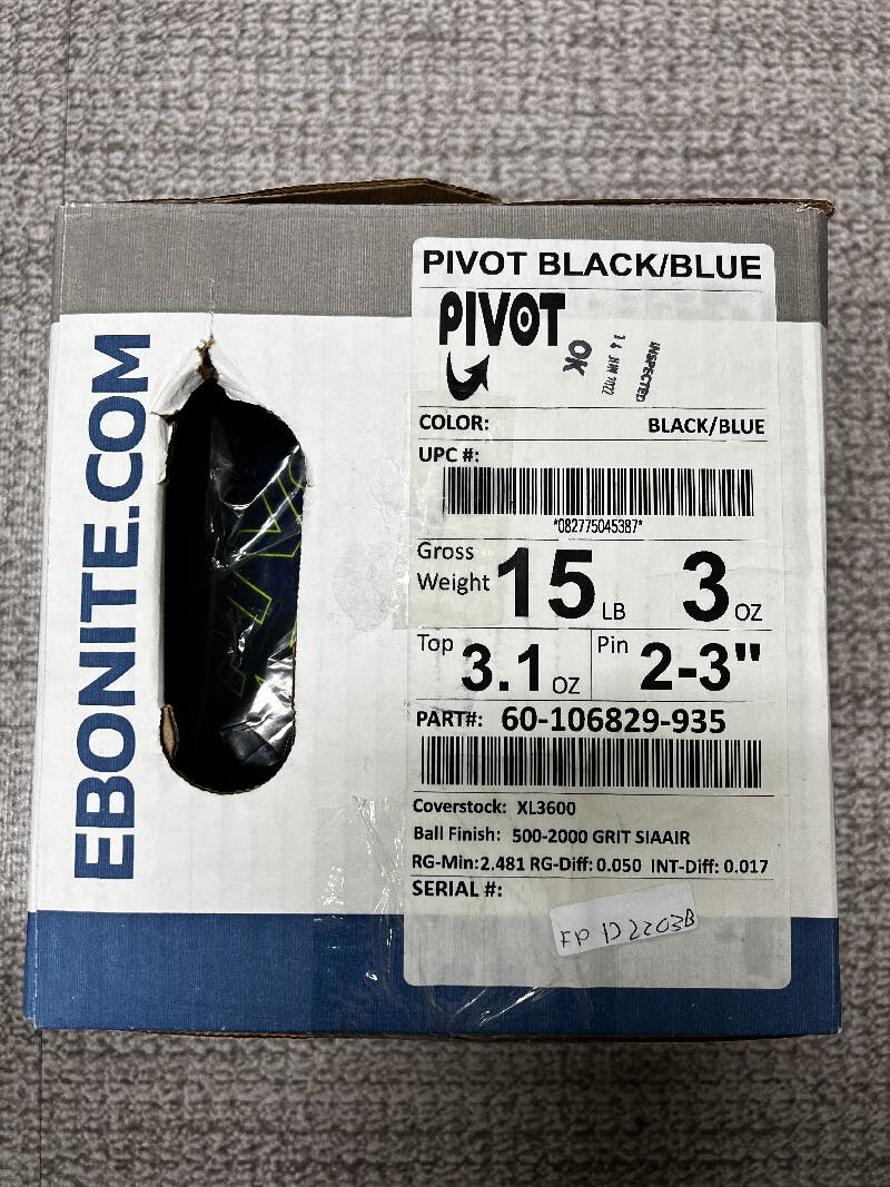 [판매왼료]에보나이트 피봇 블랙블루 15p